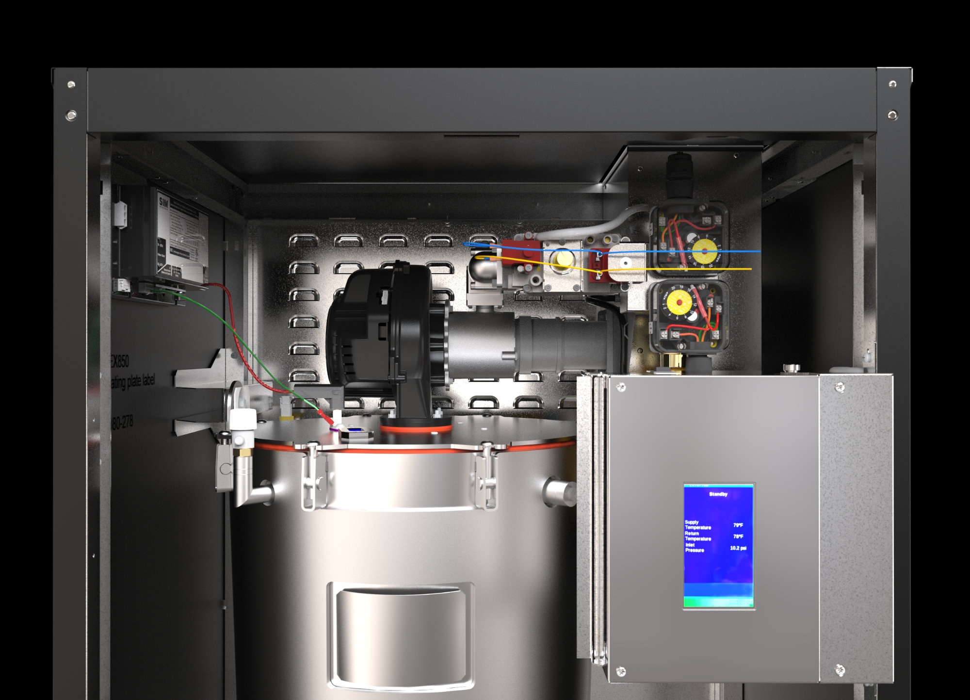 Industrial Boiler interior visualization